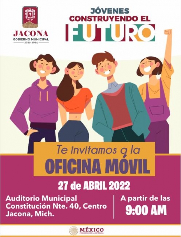 Invitación a los jóvenes de este municipio a la oficina móvil de “Jóvenes Construyendo el Futuro”