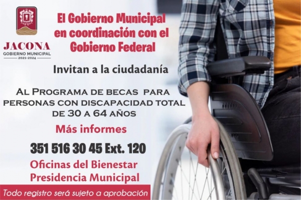 Programa Pensión para el Bienestar de las Personas con Discapacidad.