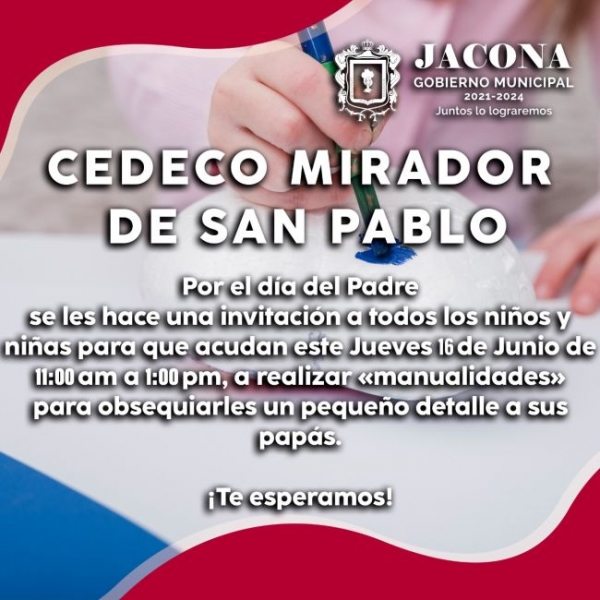 Taller de manualidades para Día del Padre en CEDECO de San Pablo