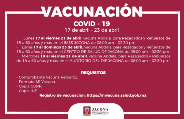 Nueva jornada de Vacunación Contra el COVID-19