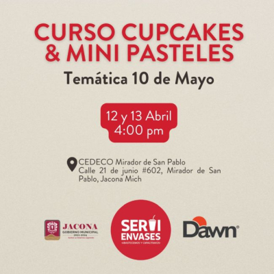 Habrá curso de cupcakes &amp; mini pasteles en el CEDECO.